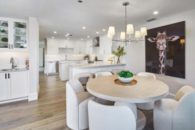 Trendy dining room photo in Miami