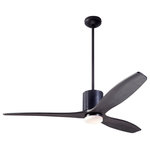 The Modern Fan Co. - LeatherLuxe Fan, Bronze/Black, 54" Ebony Blades With LED, Remote Control - From The Modern Fan Co., the original and premier source for contemporary ceiling fan design: the LeatherLuxe DC Ceiling Fan in Dark Bronze and Black Leather with Ebony Blades, 17W LED Light and choice of control option.