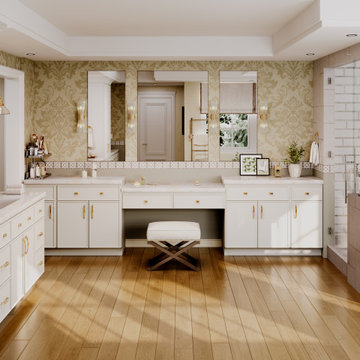 Nacreous Shaker Slim Dove White Gallery| Bathroom Projects