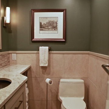 Modern Mosaic Bathroom Remodel | Warm Neutrals & Custom Tile Detailing