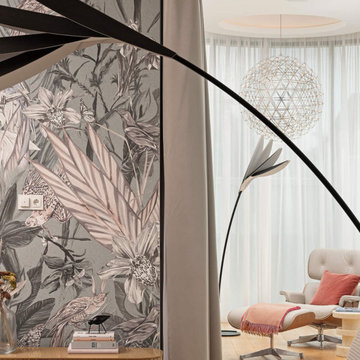 Wallpaper in Villa F, Budapest by Wall&Deco