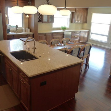 Spacious kitchen with room to entertain.