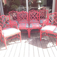Faux bamboo chairs