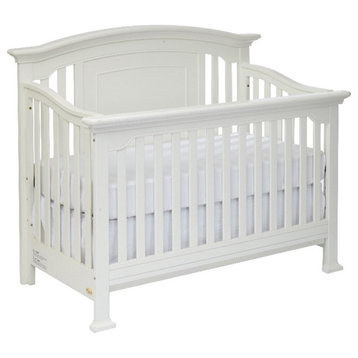 Centennial Medford Traditional Wood 4-in-1 Convertible Crib in White