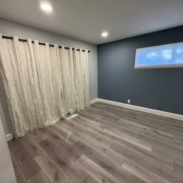 Home Remodel/ One Bath/paint/popcorn removal/LED Can lights/baseboards/Flooring