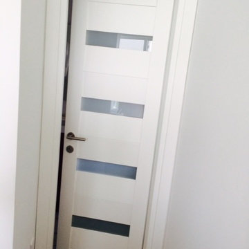 Modern Swing Door Finished in Matte White