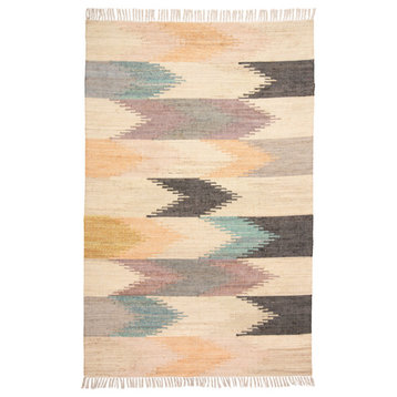 Weave & Wander Miska Pastel Navajo Bohemian Rug, 9'x12'