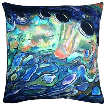 Tracy Upton Shoal Cape Abalone Close Up Throw Pillow, 20"x20"