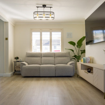 Modern Living Room Renovation: Ashton Oak SPC Installation