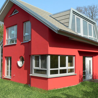 ベルリンのコンテンポラリースタイルのおしゃれな家の外観の写真