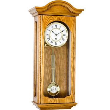 Hermle's Brooke Light Oak Wall Clock