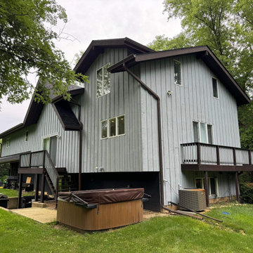 PURE BLACK ROOF - Rear Deck & Siding Elevation