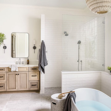 Lake Norman - Nature Inspired Master bathroom remodel