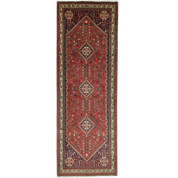 Persian Rug Abadeh 9'9"x3'4" Hand Knotted