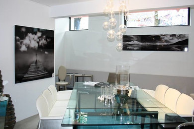 Inspiration for a modern dining room remodel in Other