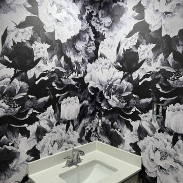 Bathroom wallpaper installation in Franklin, MI 48025