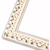 Slope Cream Ornate With Gold Brush Picture Frame, Solid Wood, 12"x18"