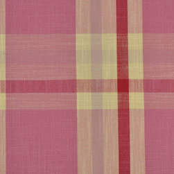 Paroo Cotton Blend Large Plaid Curtains & Drapes Upholstery Fabric in Cardinal C - Upholstery Fabric