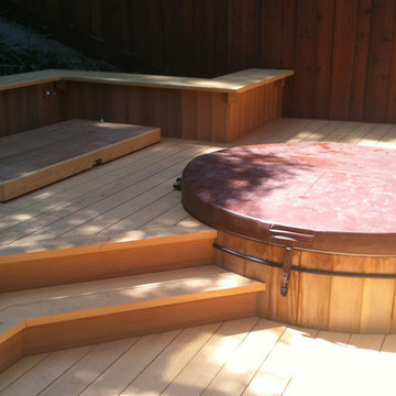 Mill Valley custom clear red cedar deck