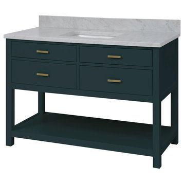 Le Bath by Sunny Wood Sachey Series 48" 4 Drawer Vanity With Open Shelf