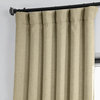 Faux Linen Darkening Curtain Single Panel, Thatched Tan, 50"x108"