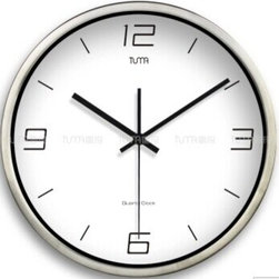 12" Modern Style Wall Clock in Stainless Steel - TUMA(BT204S) - Wall Clocks