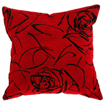 Lula Rose Decorative Square Accent Pillow, Red
