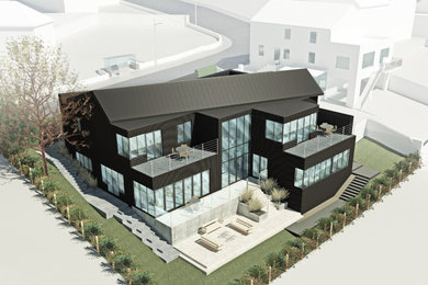 Inspiration for a contemporary house exterior in Other.