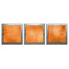 Orange Essence, Modern Orange and Silver Wall Decor, Giclee on Metal