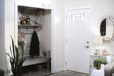 Before and After - Powder room to Fabulous Foyer