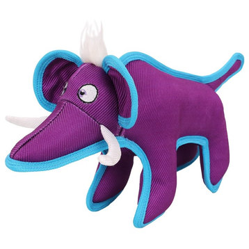 Animal Dura-Chew Plush Chew Tugging Dog Toy, Purple
