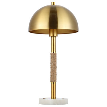 Safavieh Talon 19.5" Table Lamp, Brass/White