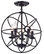 Dover 5-Light Oil Rubbed Bronze Sphere Cage Globe Flush Mount Chandelier