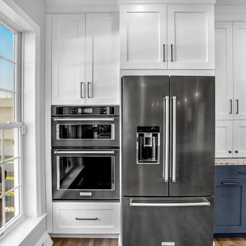 Blue & White Transitional Kitchen Remodel