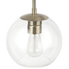Vivienne 1-Light Brass Pendant with Clear Glass Shade
