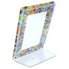 GlassOfVenice Murano Glass Millefiori Photo Frame Multicolor 4X6 Inch