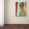 Paula Modersohn Becker 'Selfportrait With Hat And Veil' Canvas Art, 24 x 18