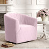 Rustic Manor Evelina Accent Chair Upholstered, Velvet, Blush