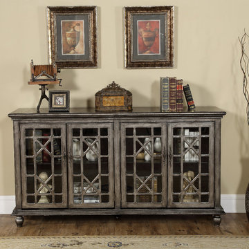 DeVille Textured Metallic Media Credenza