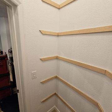 Custom Built-In Pantry Shelving System with Cleats