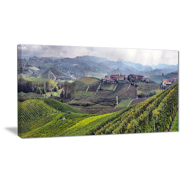 "Vineyards in Italy Panoramic" Photo Canvas Print, 32"x16"
