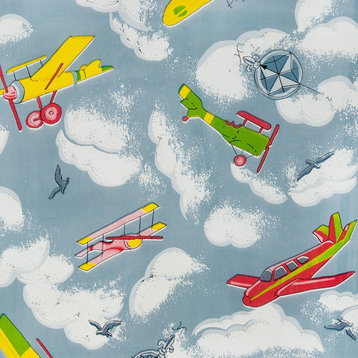 My Little Planes - Vinyl Self-Adhesive Wallpaper Prepasted Wall Decor (Roll)