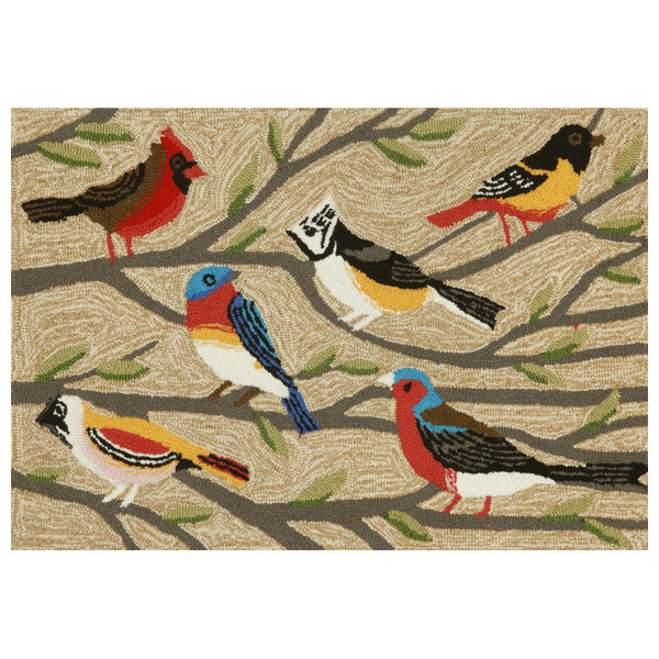Liora Manne Frontporch Birds Indoor/Outdoor Rug Multi 2'6x4'