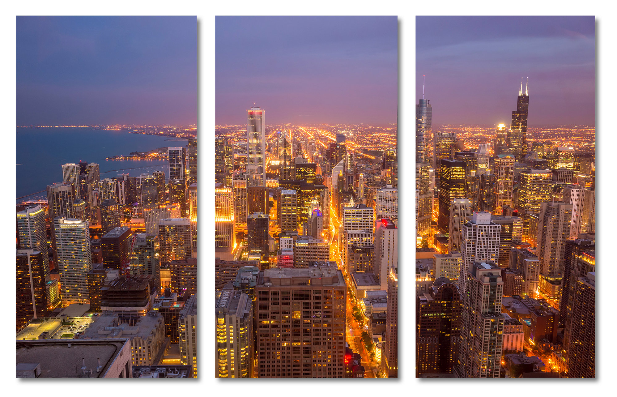 Chicago Wall Art Decor - Chicago Skyline Canvas Art