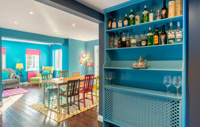 Room Tour: Colour Packs a Punch in a Sociable Broken-plan Space