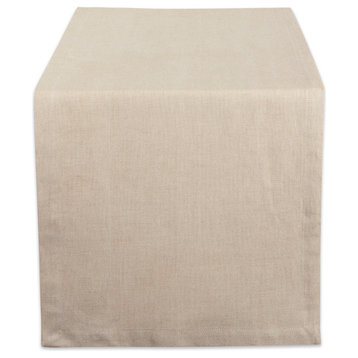 DII Natural Solid Chambray Table Runner 14"x72"