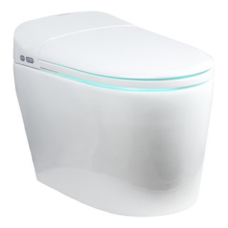 EUROTO One-Piece Dual Flush Integrated Bidet Toilet with Remote & Foot  Sensor - Contemporary - Bidets - by fivestar | Houzz