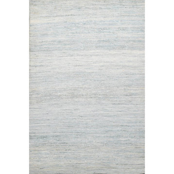 2'x3' Hand Woven Silk Kilim Oriental Area Rug Blue, Gray Color