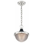 Nuvo Lighting - Nuvo Lighting 60/7069 Faro - 1 Light Small Pendant - Faro; 1 Light; Small Pendant Fixture; Burnished BrFaro 1 Light Small P Polished Nickel/Blac *UL Approved: YES Energy Star Qualified: n/a ADA Certified: n/a  *Number of Lights: Lamp: 1-*Wattage:60w A19 Medium Base bulb(s) *Bulb Included:No *Bulb Type:A19 Medium Base *Finish Type:Polished Nickel/Black