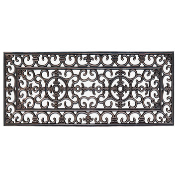 A1HC Rubber Grill Elegant Double Doormat, 18"x48"